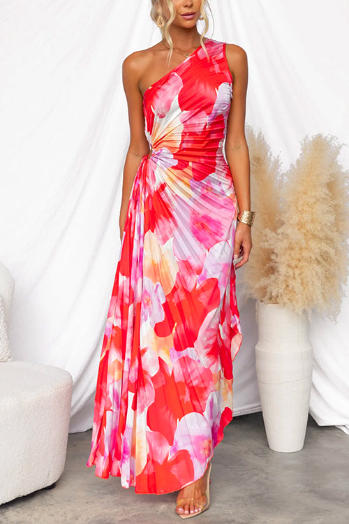 Yanira | Vestido Plissado com Um Ombro