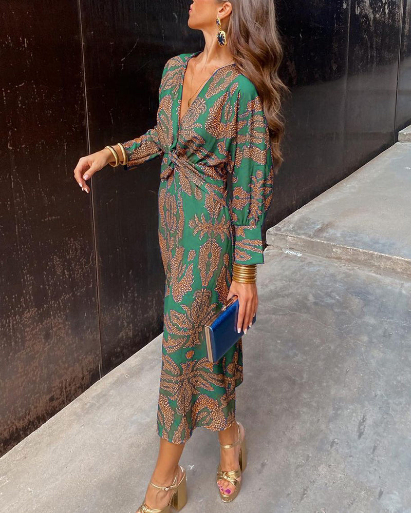 Celeste | Vestido Midi Elegância Florida