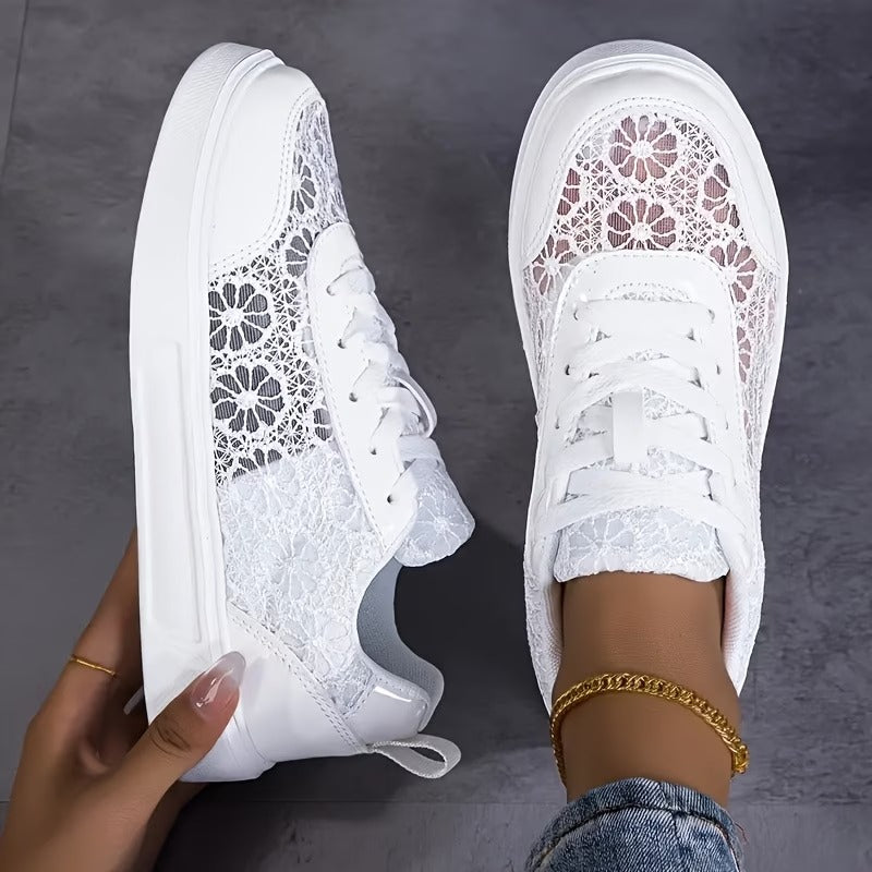 Pizzo Sapatos Florais Conforto Respiráveis