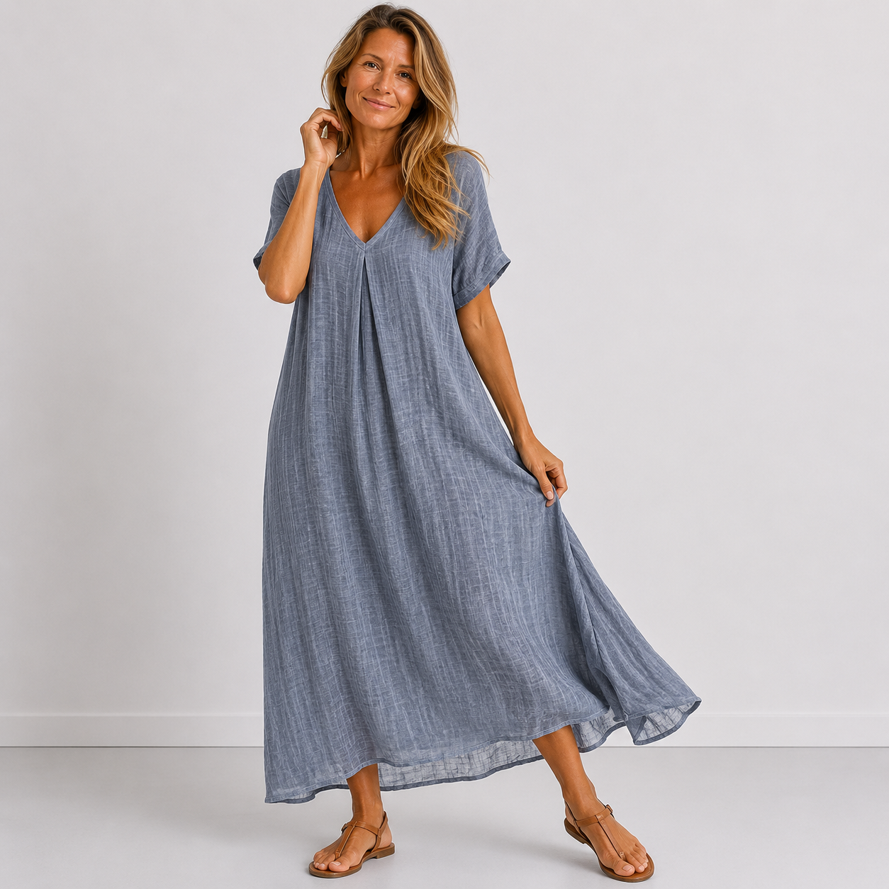 Violette | Vestido longo fluido