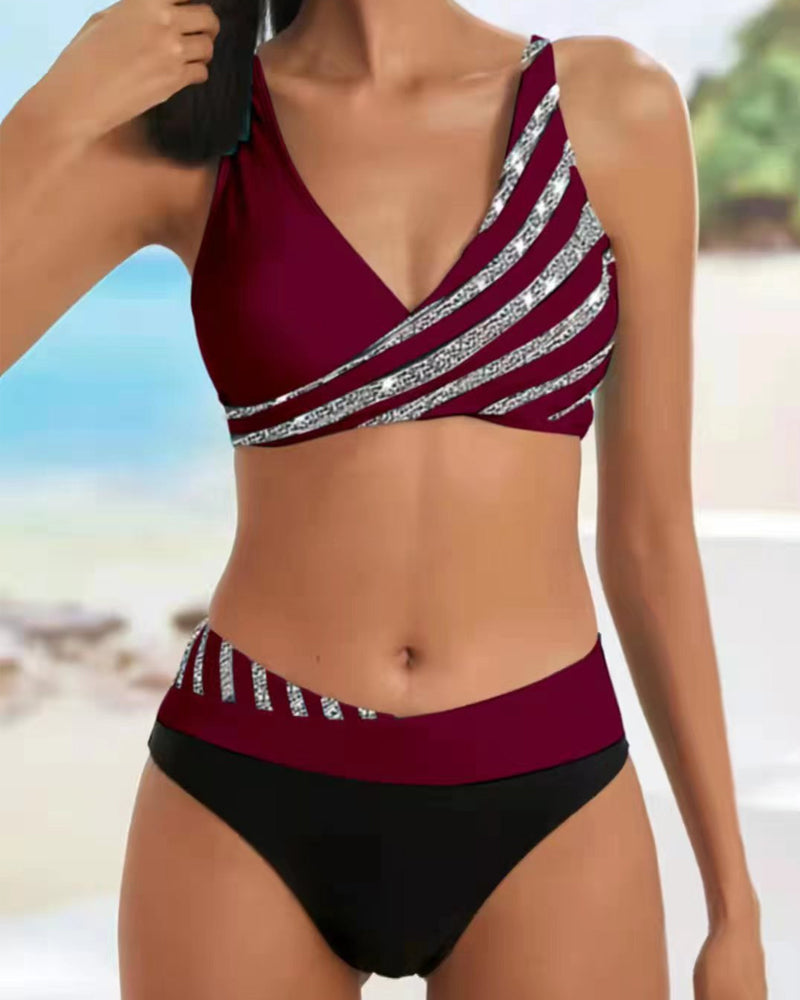 Mona | Bikini estampado em tons quentes