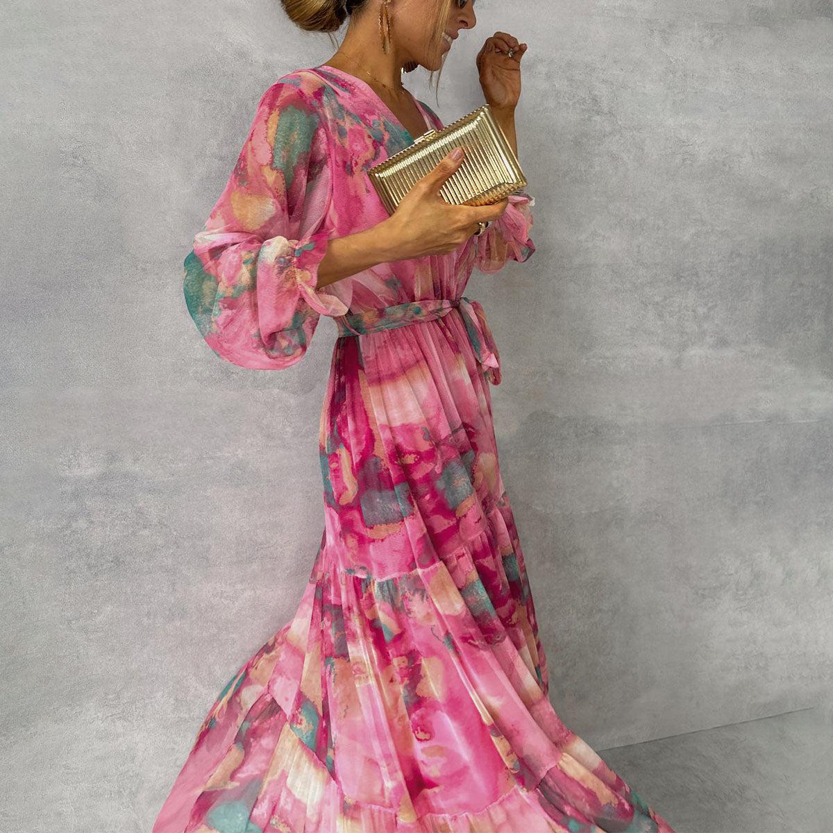 Hazel | Vestido Envelope com Estampado Floral