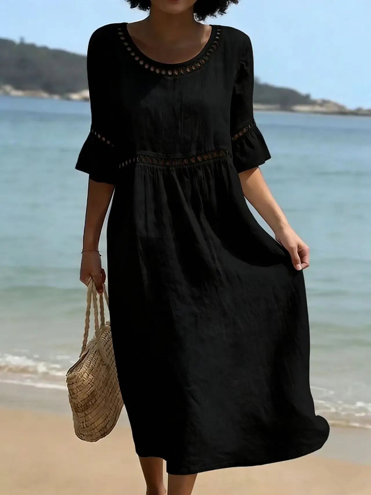 Enora | Vestido longo efeito barriga plana