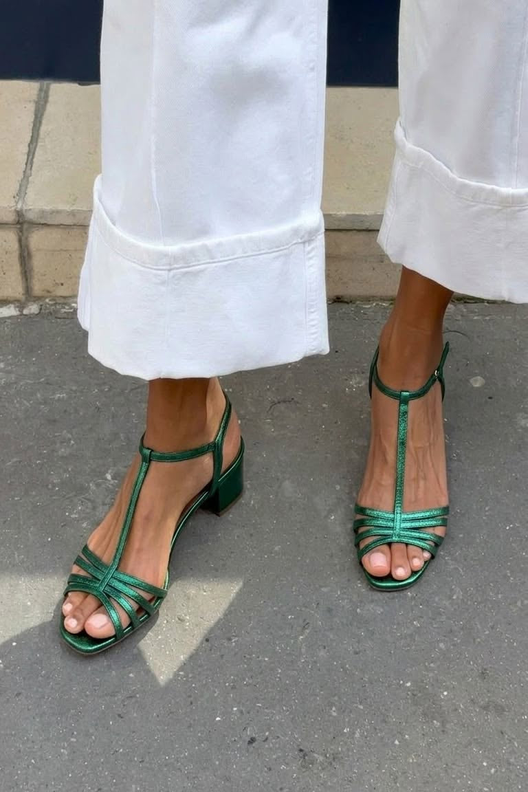 Allegra | Sandálias Douradas Elegância Quotidiana