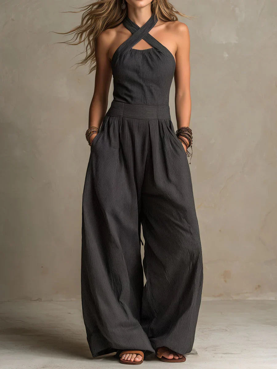 Bianca | Jumpsuit com Elegante Decote Cruzado