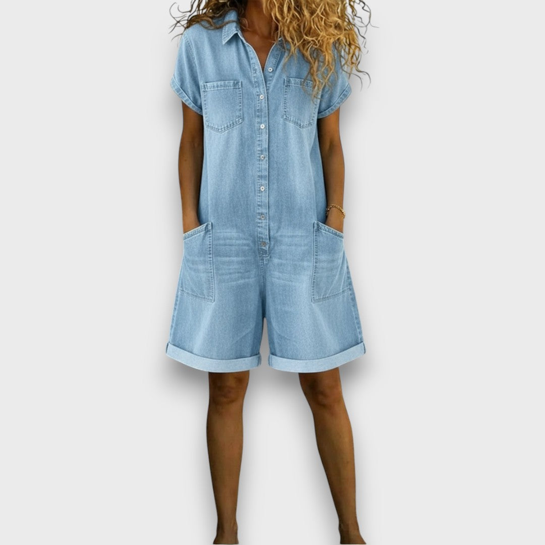 Joan | Calções Vintage com Visual Denim